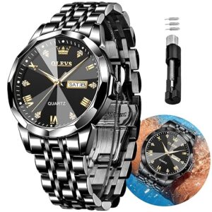 olevs original men's diamond watch